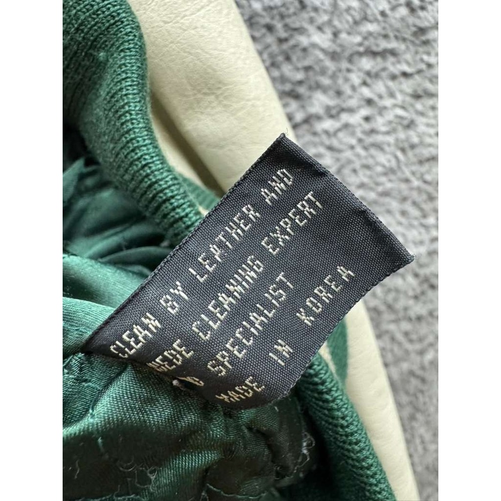 Vintage Gap Best Basics State Champs 1954 Suede Varsity Jacket Green Mens Size L - Picture 8 of 16